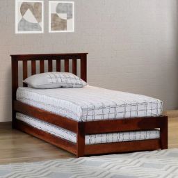 woodsworth from pepperfry Eva Sheesham Wood Single Bed In Honey Oak Finish With Trundle-picture-29