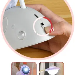 macvl5 Astronaut Moon Night Lamp USB Rechargeable Spaceman LED Desk Light Table Lamp Study Lamp image 4