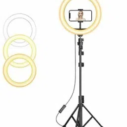 JUMPO Ring Light 10" With 7 Ft Tripod Stand For Making Reels, Photography, makeup Tripod-18