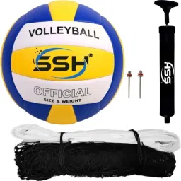 Synthetic soft volleyboll bolls With Nylons net And With Air pump best quality Volleyball - Size: 4-3