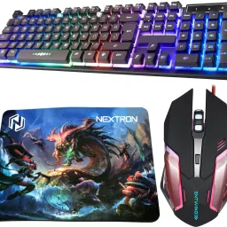 ENTWINO Gaming Keyboard Mouse Combo + Mousepad, RGB Light, Braided Wire Combo Set-picture-19