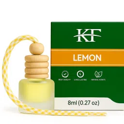 Car Fragrance Bottle Premium Hanging Air Freshener, Natural, Eco-Friendly-(8ml) Lemon Classic 8ml Air Purifier-image-91
