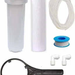 GRMART RO Service Kit 10" Plastics with 1 Pc. 10" Spun, 1 Pc. Spanner Key, 1 Pc. Teflon Solid Filter Cartridge-22