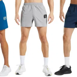 Solid Men Dark Blue, Blue, Grey Basic Shorts, Baggy Shorts, Beach Shorts, Gym Shorts, Regular Shorts-image-43