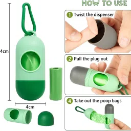 amso Baby Diaper Disposal Bag Kit (1 Capsul and 2 Multi Color Garbage Roll) image 3