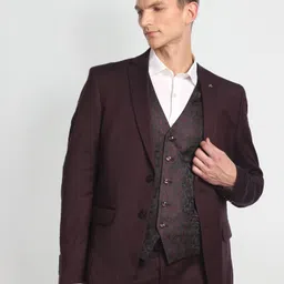 arrow Men Three Piece Solid Suit-picture-27