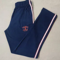 Men Striped Blue Track Pants-image-90