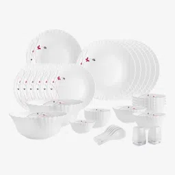Pack of 35 Opalware Dazzle Series Lush Fiesta | Light-Weight, Daily Use Crockery Set for Dining Dinner Set-0