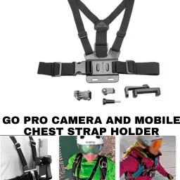 Aklin Boky Camera Chest Belt Strap+J-Mount+Pole Mount+360 Mobile Bracket Strap-26
