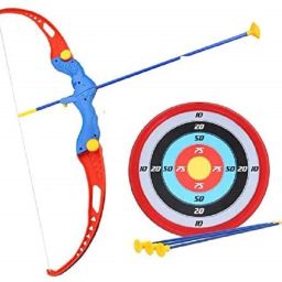 Kids Archery Bow and Arrow Toy Set with Target Outdoor Garden Fun Game Bow & 3 Cup Suction Arrows Target Bows & Arrows Bows & Arrows-18