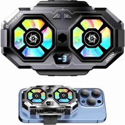 RANZZER 9 Degrees Lowest Gaming Phone Cooler with Temperature Display for Mobile Gaming Cooling Pad-19