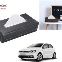 Car Tissue Box Paper Tissue Holder with 200 Sheets(100 Pulls) For Volkswagen Polo Exquisite Vehicle Tissue Dispenser-image-56