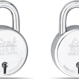 Link Locks Round 75MM_Double Locking Padlock (Silver, Pack of 3) Lock-image-14