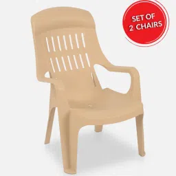 nilkamal Weekender Plastic Chair in Biscuit Colour, Set of 2-picture-23