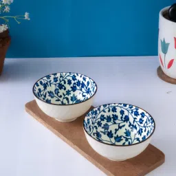 Porcelain Serving Bowl Floral Print-image-87