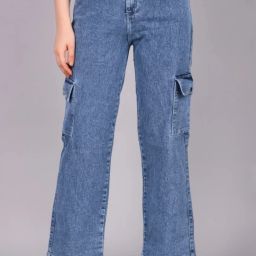 Women Boyfriend High Rise Blue Jeans-image-117