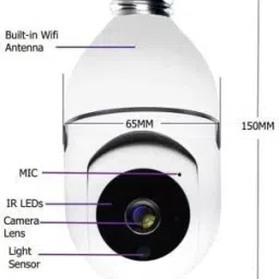 SIOVS PTZ HD Bulb Camera with COLOR Night Vision,Two-Way Audio,Smart Motion Detection Security Camera image 3