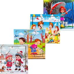 4 Indian Seasons Multicolor Jigsaw Puzzle Summer, Winter, Monsoon & Spring-image-54