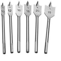 DB:D289 6 Pieces Hex Shank Flat Drill Bit Set For Spade Boring In Wood, Plastic, PVC, Etc. (10 mm, 12 mm, 16 mm, 18 mm, 20 mm, 25 mm)-image-43