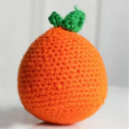 Crochet handmade Orange soft toy - 10 cm-picture-13