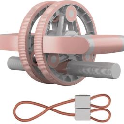 4 in 1 AB Roller Kit Multifunction Abs Roller With Push Up Bar & Resistance Tube Ab Exerciser-image-32