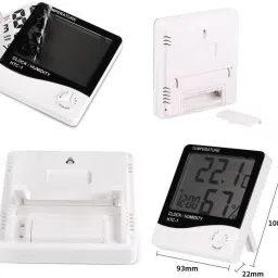 divinext 5 in 1 Digital Temperature Humidity Meter / Calendar / Clock / Alarm HTC-1 Hygrometer Thermohygro Indoor Weather Station C°/F° Key + MAX & MIN Temperature Pinless Digital Moisture Measurer image 3