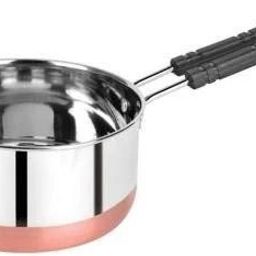 Stainless Steel Copper bottom Sauce Pan / MILK PAN / TEA PAN Capacity:- 1 Liter, NO:3 Sauce Pan 15.5 cm diameter (Stainless Steel) Sauce Pan 15.5 cm diameter 1 L capacity-19