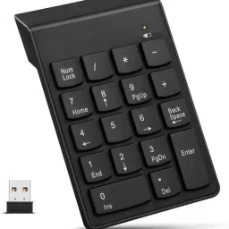 VOOCME Wireless Numeric Keypad, 18-Key Numeric Keypad, with 2.4G Mini USB Receiver Wireless Handheld Multi-device Keyboard Compatible with Desktop, Laptop, Mac-21