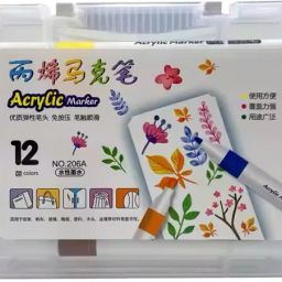 12 Acrylic Pens Paint Markers Acrylic Brush Marker Pen Set for Coloring-image-51