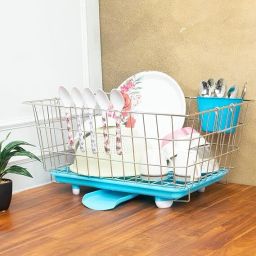 Dish Drainer Kitchen Rack Stainless Steel Dish Drainer Basket for Kitchen Utensils Large Basket Plastic-image-67