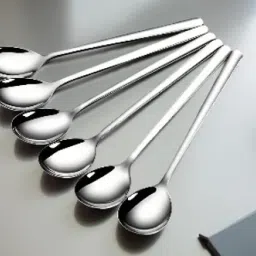 Set of 6 Long Handle Rust-Free, Elegant & Multipurpose Stainless Steel Ice-cream Spoon, Measuring Spoon Set-image-106