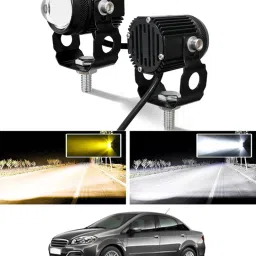 High/Low Beam Amber And White Twin Mini LED Light For Linea Fiat 2009 Fog Lamp Car, Motorbike, Truck, Van LED for Fiat (12 V, 55 W)-image-30