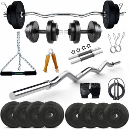 20 kg home gym combos kit 14" Dumbbell rod 3ft curl rod 4 feet chin up bar dumbbells Home Gym Combo-42