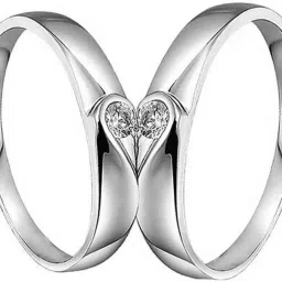 Stainless Steel, Sterling Silver Cubic Zirconia Sterling Silver Plated Ring Set-image-26