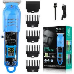 Zeus Volt Hair Trimmer/Clipper For Men With Smart Display Transparent Design Trimmer 60 min Runtime 4 Length Settings-image-71