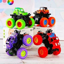 maadi 4 pack 4WD monster Truck car SHOCK-PROOF and durable push and Go toy Truck Friction Powered Safety Truck Toys For Kids Drive vehicle For Toddlers Children Best Gifts For Boys Girls-22