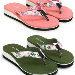 Pack Of 2 Combo Stylish Extra Comfort Lightweight Dailywear Used Women Slippers-7