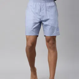 Side Pockets, Tag Free Comfort & Smartskin Technology Style# 028 Plain Woven Solid Men Boxer-image-57