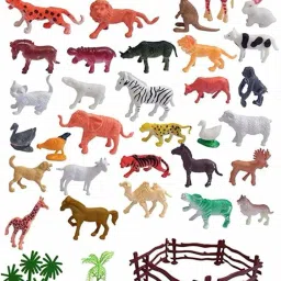 20PCS Animal toy 2 In 1 (Wild 12 Pcs Animals Set For Kids-10