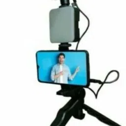APSOLIGHT Vlogging Kit forVideo Making with Bluetooth|Mic|LEDLight|mobileholderTripod Tripod-26