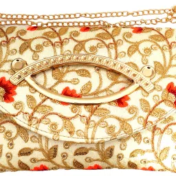 Casual, Party, Formal Cream Clutch - Mini-image-49