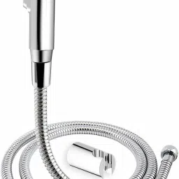 Health Faucet Parry (With SS Flexible Tube 1 Mtr) 1.25 Meter Flexible Hose Pipe & Wall Hook Health Faucet|Wall Mount|Chrome Finish HealthFaucet-image-58