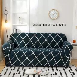 Polycotton Striped 2 Seater Sofa Cover-image-2