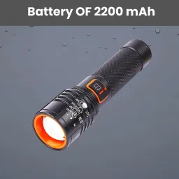 Rechargeable Torch Light, Telescopic Zoom, Ultra Bright LED Flashlight H450 Torch-image-38