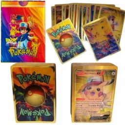 crazybuy Pokemon New Series 3D Flash Shining V, VMAX, GX, EX, Basic Cards For Kids(55pcs) image 2