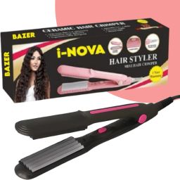 BAZER (i-NOVA) AT-8006A Women's MINI hair Crimper Styler Machine Hair Styler-image-41