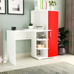 Engineered Wood Pink City Theme Study Table For Living Room, Office. Engineered Wood Study Table-19
