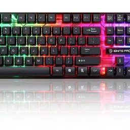 Enter Ignite Pro Gaming Mouse and Keyboard Combo with 6 Button Mouse and Rainbow ligh Combo Set image 3