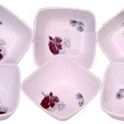 Melamine Serving Bowl Square Lito(917) Serving Bowl/Veg Bowl Set 6 Pcs of Melamine-image-93