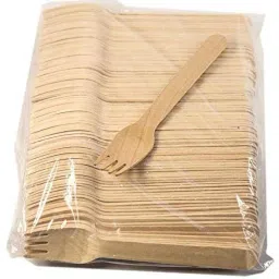 Disposable Wooden Fork(200Pc) Disposable Wooden Roast Fork Set-18